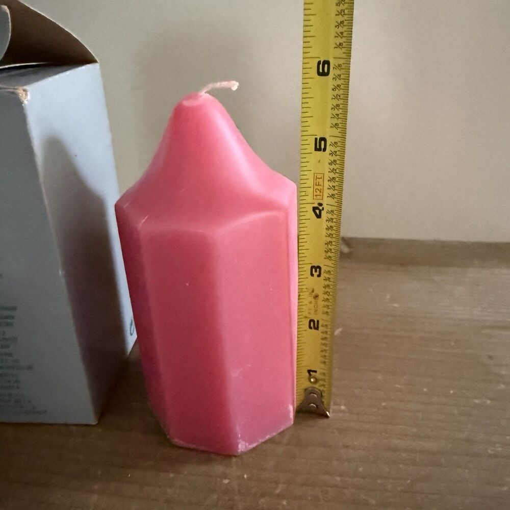 Retired Partylite Pillar Candle Riviera Rose S0525 3”x5” In Box - Picture 2 of 4